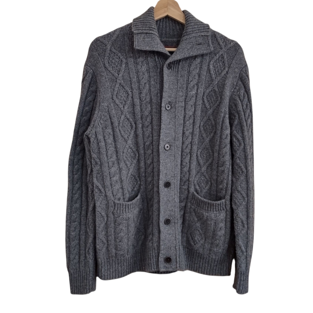 Untuckit Men's Meitz Lambswool Blend Cardigan